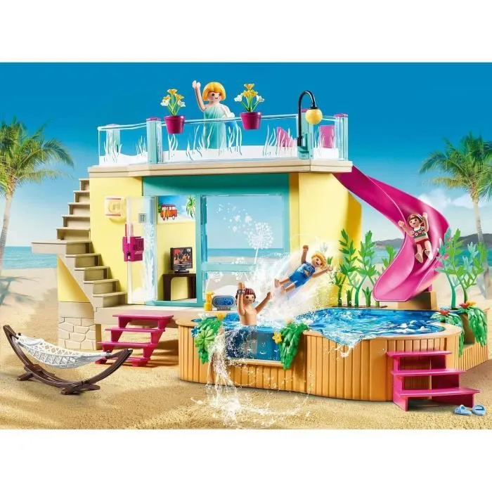 PLAYMOBIL - 70435 - Bungalow avec piscine - Family Fun - PLAYMO Beach Hotel - 156 pièces - Plastique-1