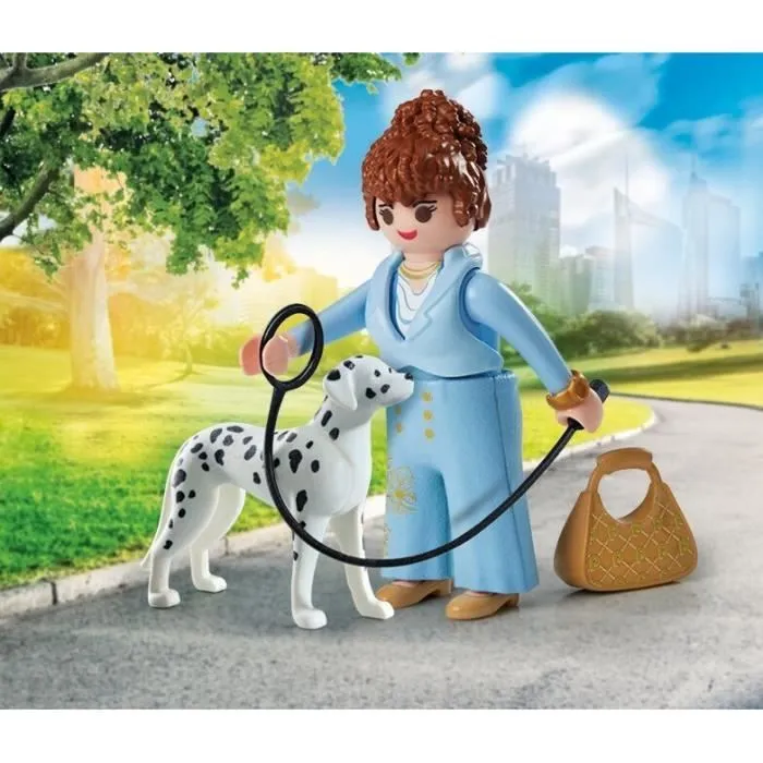 PLAYMOBIL 71736 Femme d’affaire avec sac à main et son Dalmatien, My Life, 8 pièces, Dès 4 ans-2