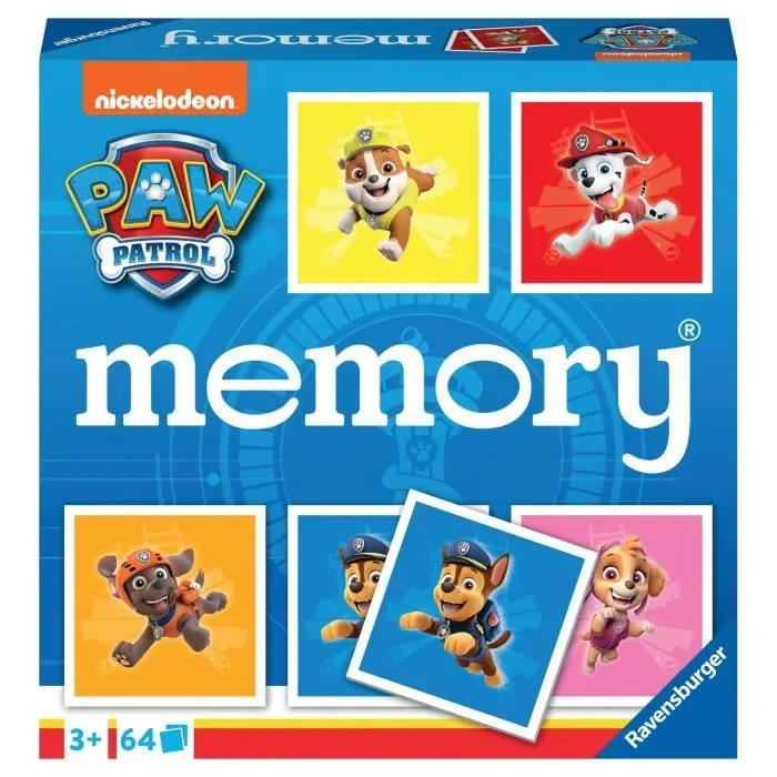 Jeu de mémoire - Ravensburger - Grand memory® Pat'Patrouille - Multicolore - Enfant - Mixte-0