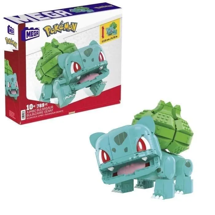 MEGA-Pokémon-Bulbizarre Géant, 1 figurine articulée (355 pcs) HNT96-0