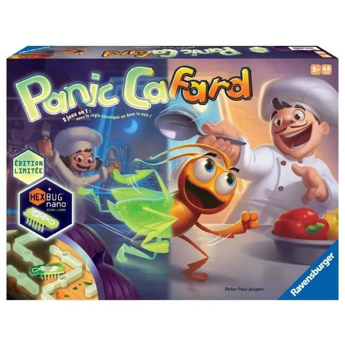 Panic Cafard Phosphorescente, Jeu de rapidité rigolo, Édition 10ème anniversaire, Enfants et Parents, Dès 5 ans, 20973, Ravensburger-0