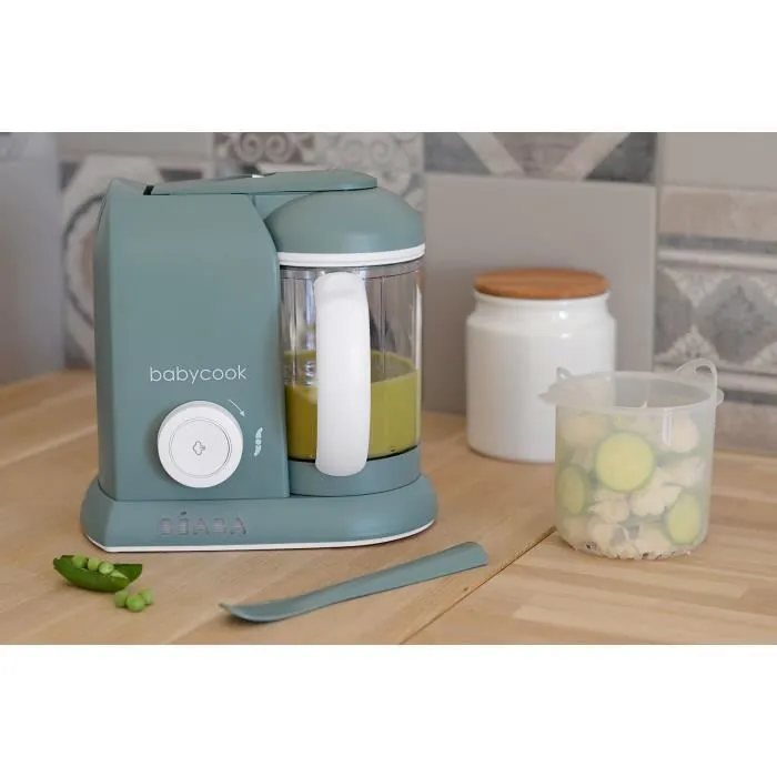 BÉABA - Babycook Solo - Robot Bébé 4 en 1 Mixeur-Cuiseur - Cuisson Vapeur - Eucalyptus-3