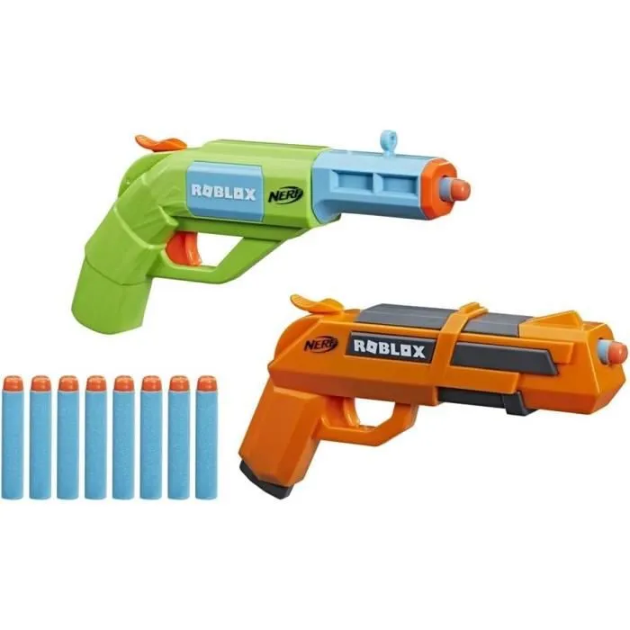 NERF - Roblox Jailbreak : Armory - 2 Blasters - 10 fléchettes NERF - Code pour objet virtuel dans le jeu-0