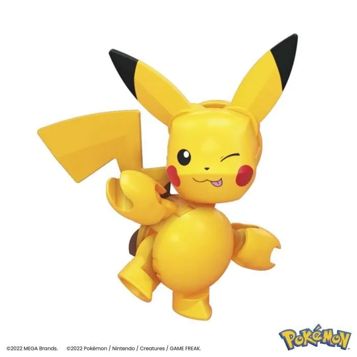 MEGA Pokémon-Coffret de construction Pikachu-Coffret avec 3 figurines articulées (160 pièces) pour enfants HKT23-2
