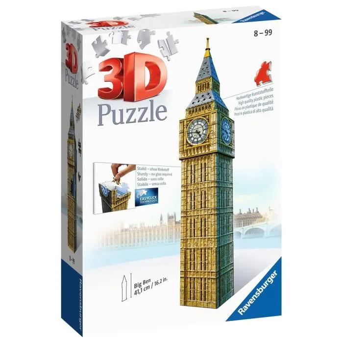 Puzzle 3D - RAVENSBURGER - Big Ben - 216 pièces - Mixte - A partir de 12 ans-1