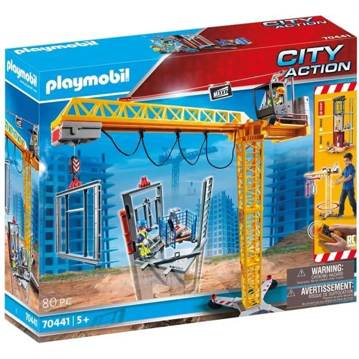 PLAYMOBIL - 70441 - City Action La Construction - Grue radio-commandée-0