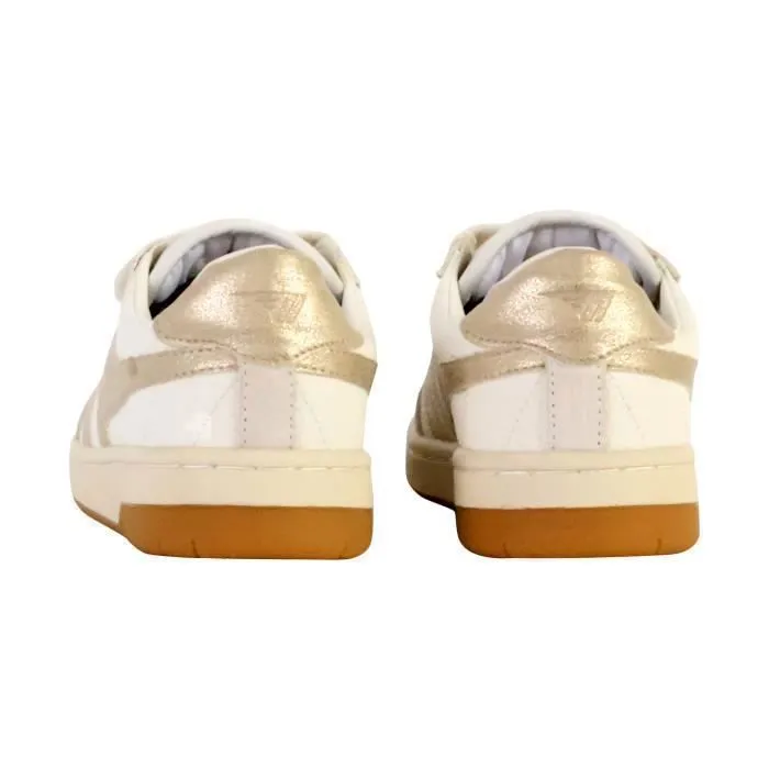 Basket Cuir  Gola Falcon Mirror - Blanc/Or-3