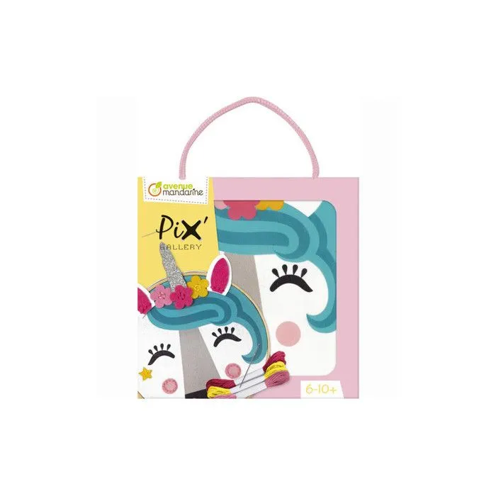 Kit Broderie Pix'Gallery pour enfant - Licorne-0