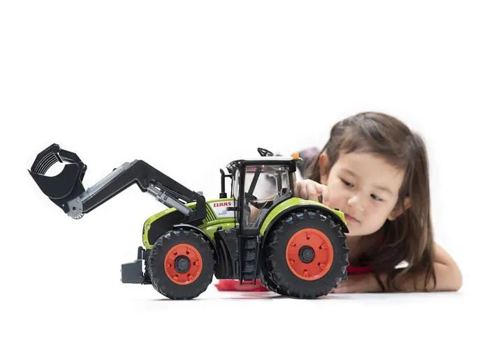 Jeu d'assemblage - jeu de construction - jeu de manipulation Bruder - 03013 - Tracteur CLAAS Axion 950 vert avec fourche-2