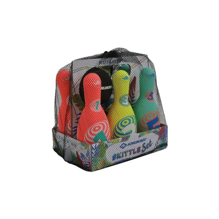 Set de bowling - SCHILDKROT - 6 quilles - 1 balle - Multicolore - Résistant à l'eau salée-3