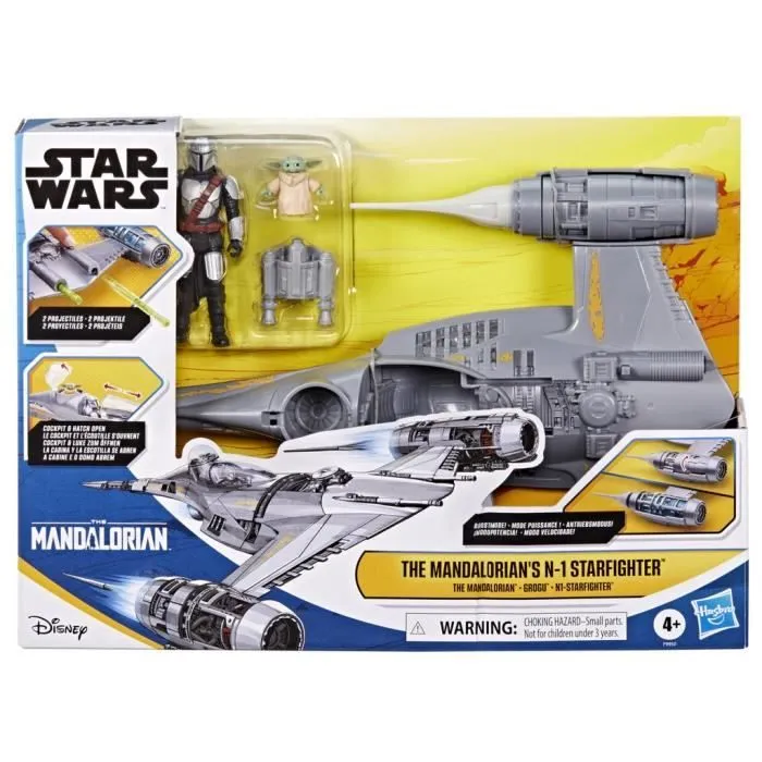 Vaisseau The Mandalorian's N-1 Starfighter, figurines Grogu et Mandalorien de 10 cm, jouet pour enfant dès 4 ans, Star Wars Epic Her-5