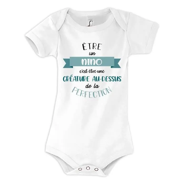 Body Bébé - Nino - Blanc - 100% Coton - Oeko-Tex - Mixte-0