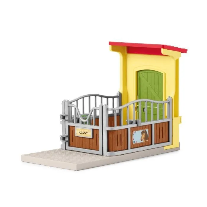 Box avec Poney Icelandais - Extension Ferme Educative, Coffret schleich avec 1 box et 1 figurine poney, pour enfants dès 3 ans --4