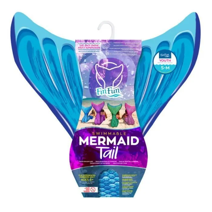 Queue de sirène - Fin Fun - Bleue complète Junior - Taille S/M-0