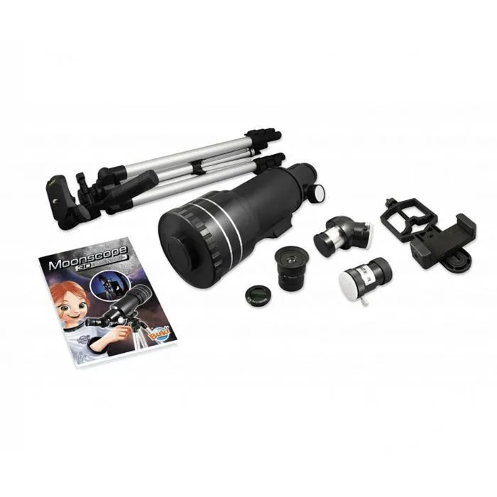 Télescope lunaire Buki - 30 activités - Pour enfants de 8 ans et plus - Noir-1