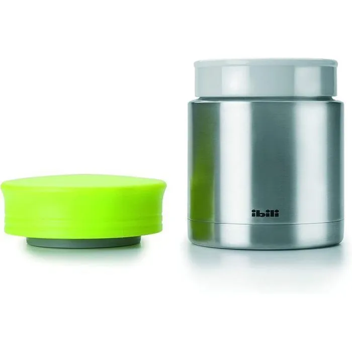 IBILI Mini-Thermosgefäß 450 ml, Edelstahl, Silber/grün, 10 x 10 x 15 cm-3