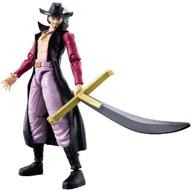Figurine Anime Heroes articulée - BANDAI - One Piece - Dracule Mihawk Œil de Faucon - 17 cm-2