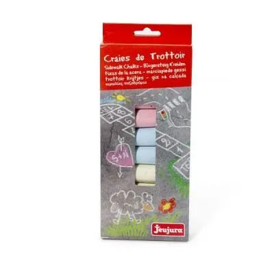 JEUJURA - Craies de trottoir - 10 grosses craies - Jouet créatif pour enfants-1