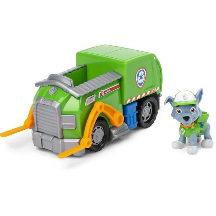 PAW PATROL - Véhicule 15 cm avec figurine Rocky - Mini véhicule pour enfant-0