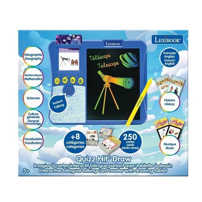 Imagier interactif - LEXIBOOK - Bilingue - 200 cartes éducatives - Tablette à dessin - Apprentissage ludique-3