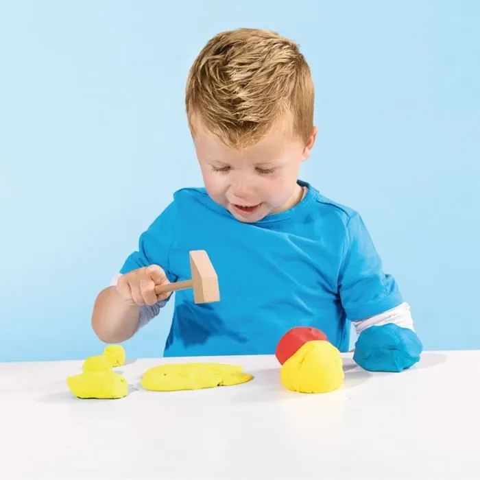 SES CREATIVE Pâte à modeler avec outils - 3 x 90 g-2