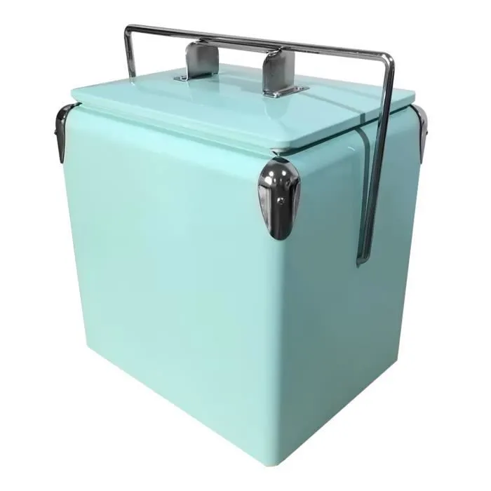 AXI Retro Mini Glacière Menthe/Verte - Petite Glacière avec Couvercle Amovible et Décapsuleur - Capacité 13L/10 kg - Glacière-2