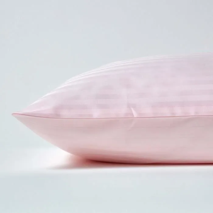 Taie d'Oreiller - Coton Égyptien - Rose - 50 x 90 cm - 330 Fils - Hypoallergénique-1