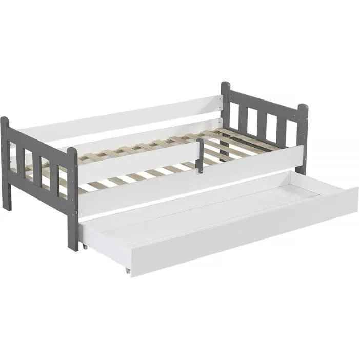 Lit gigogne pour enfant "Adria" - 90 x 190 cm - Blanc-2