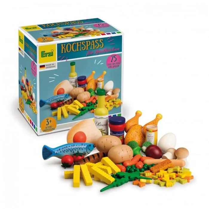 Erzi - Set d'aliments en bois 75 pcs-1