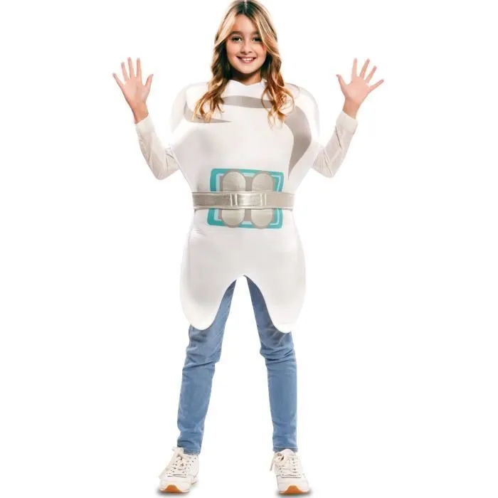 Déguisement de Dent avec bagues pour enfant - EUROCARNAVALES, SA - 7 ans - Multicolore - Blanc-0