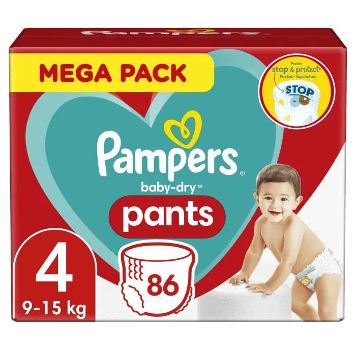 PAMPERS Baby-Dry Pants Taille 4 - 86 Couches-Culottes-0