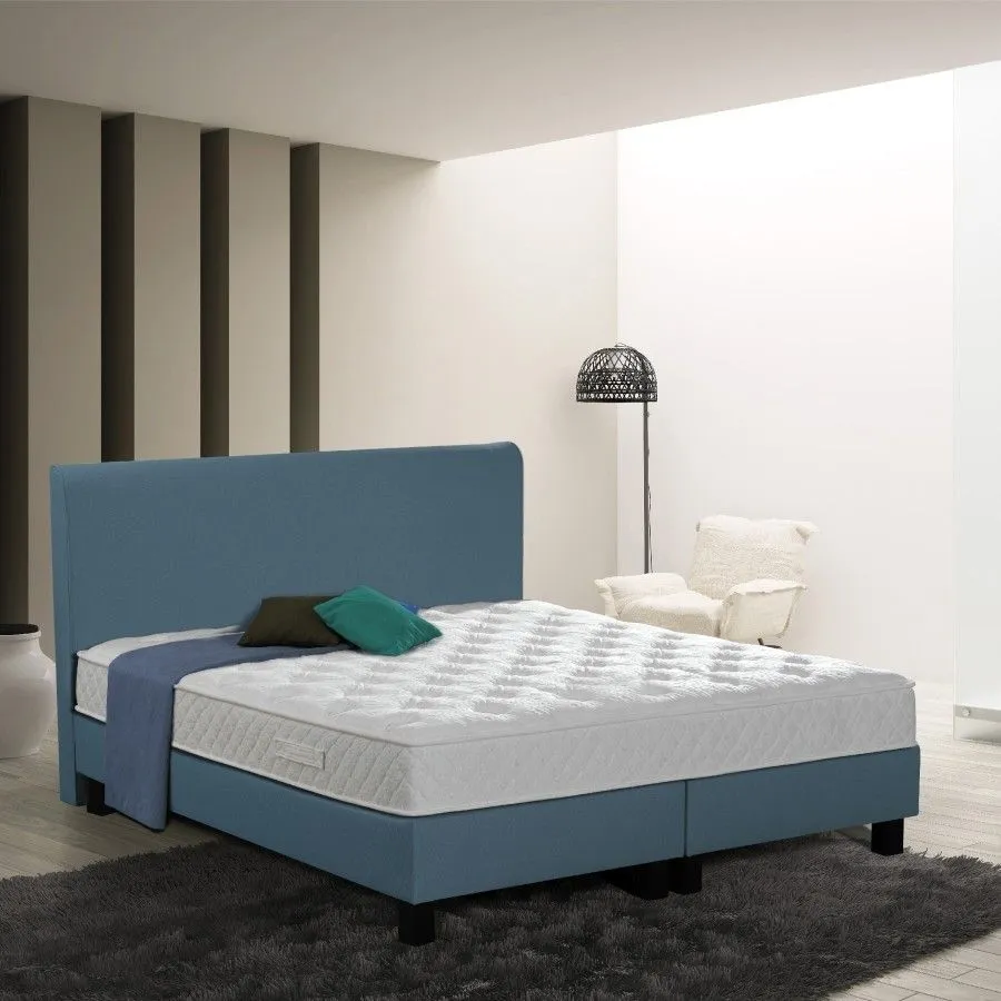 Lot de 2 Matelas Excellence a Ressorts Ensaches Memoire de Forme 80 Kg-m3 2 Aleses 80x190 Hauteur -- 25,5 cm - Accueil Moel-0