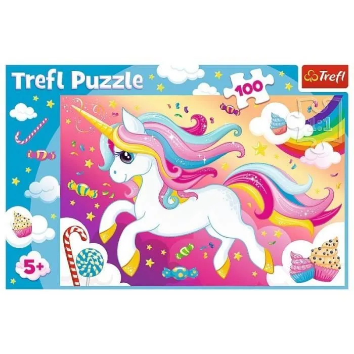 trefl - puzzle belle licorne 100 piÃces [wztrft0ue016386]-2