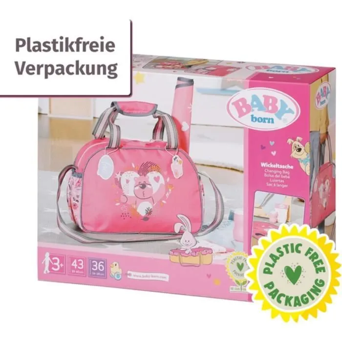 Sac à langer BABY BORN - ZAPF CREATION - Changing Bag - Rose - Pour poupée 36 et 43 cm-3