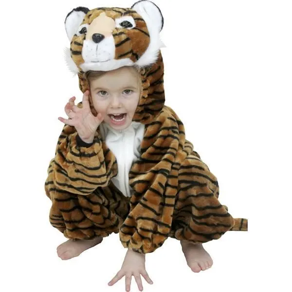 Combinaison Tigre Toon - APTAFÊTES - Taille 104cm - Enfant Garçon - Marron - Intérieur-0
