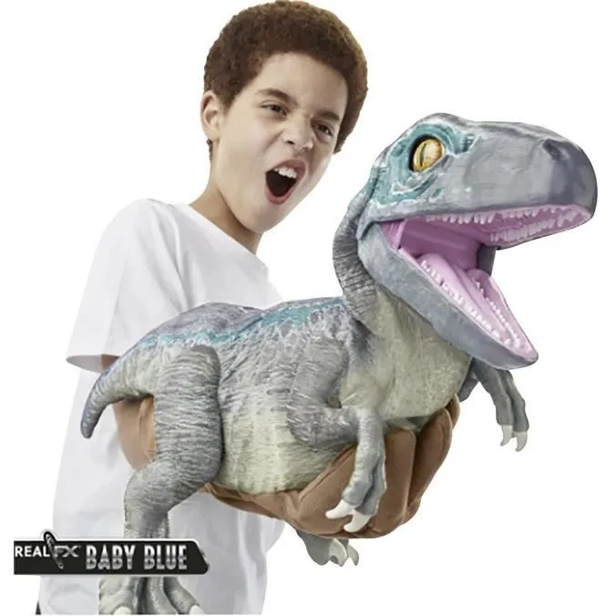 Figurine interactive Jurassic World : Le Monde d'après Real FX Baby Blue-1