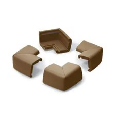 4 COINS de table, petit modèle - coloris chocolat-0