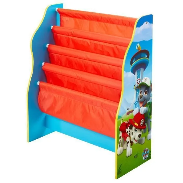 La Pat' Patrouille - Bibliothèque à pochettes pour enfants - Rangement de livres pour chambre d’enfant-2
