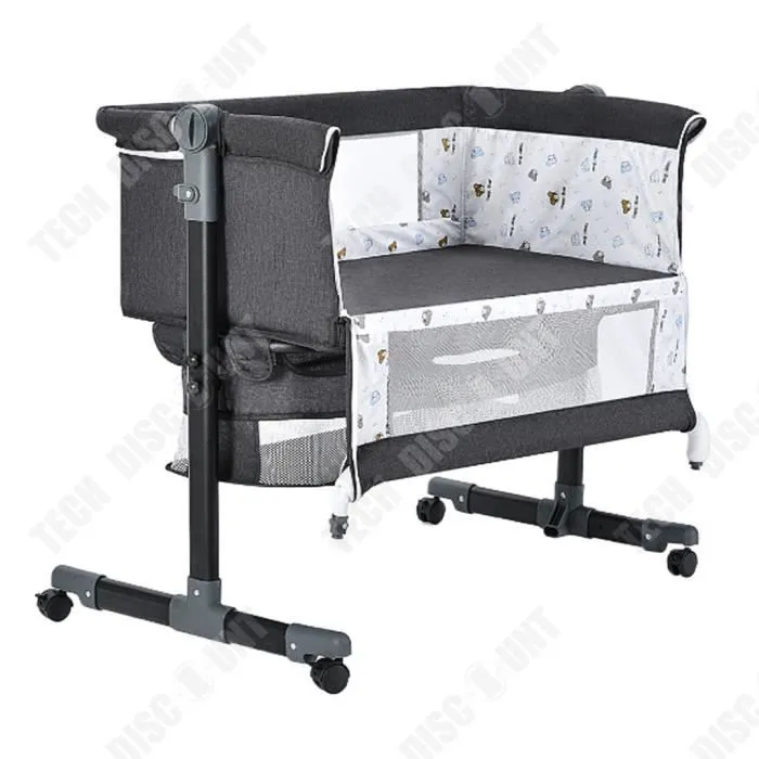 TD® Berceau nouveau-né épissage berceau lit multi-fonctionnel colonne vertébrale matelas portable amovible pliable avec moustiquaire-0