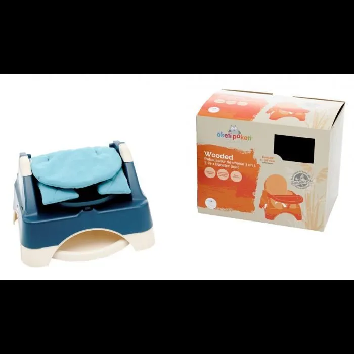 Réhausseur de chaise - oketi poketi - wooded bleu-3