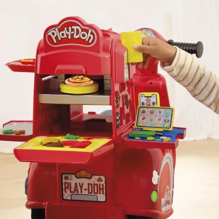 Play-Doh Mon scooter à pizzas, jouets de loisirs créatifs avec pâte à modeler pour enfants-6