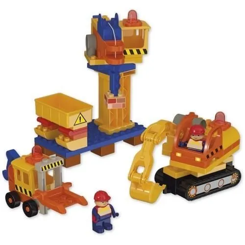 Kit de construction véhicules de construction - UNICO - 68 pièces - Multicolore-2