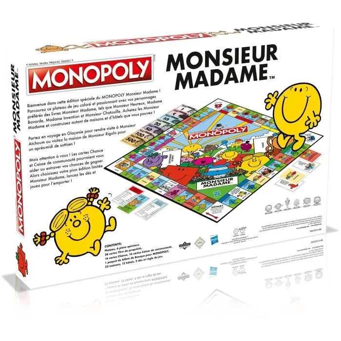 Monopoly Monsieur Madame - Jeu de société - WINNING MOVES - Monopoly mettant en vedette les personnages de Monsieur Madame.-7