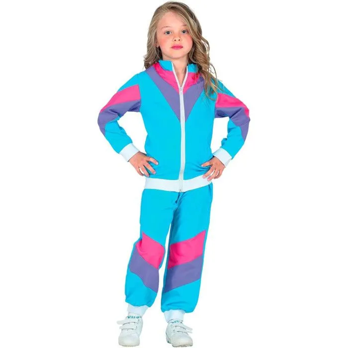 Déguisement survêtement bleu années 80 enfant - WIDMANN - 8 ans - Carnaval-4