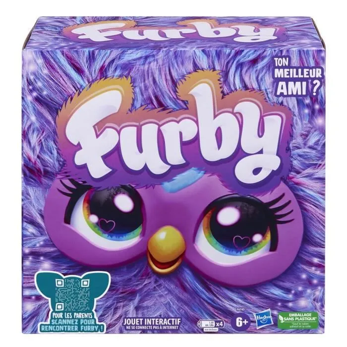 Furby violet, 15 accessoires, peluche interactive pour filles et garçons, animatronique activé par la voix, à partir de 6 ans-8