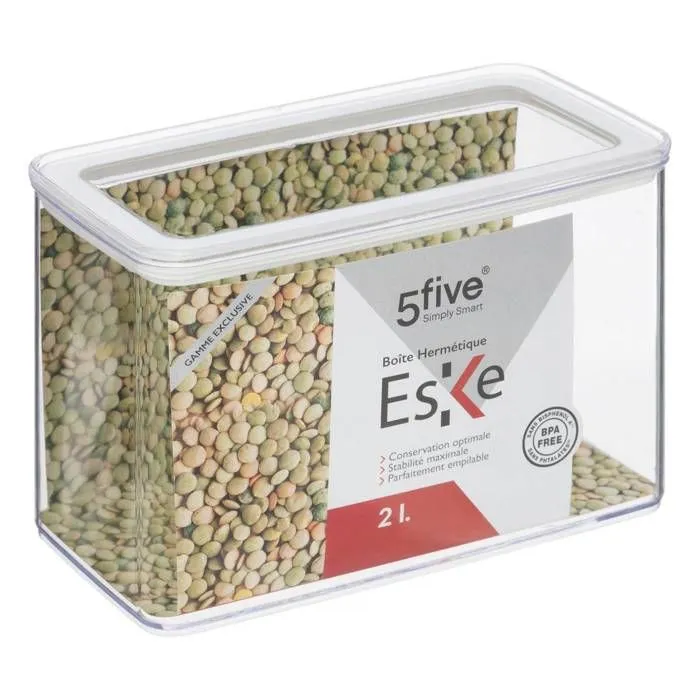 Boîte de conservation - FIVE - Eske - Rectangulaire - 2L - Lave-vaisselle compatible-2