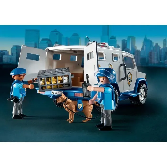 PLAYMOBIL 71597 Fourgon blindé avec convoyeurs de fonds, Action Heroes, Les Policiers, 84 pièces, Dès 4 ans-2