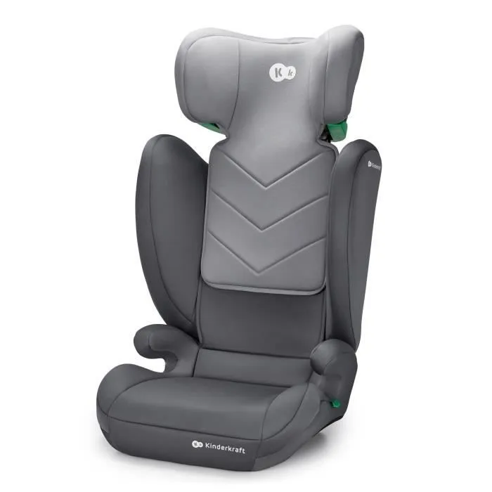 Siège auto I-size 100-150 cm - KINDERKRAFT I-SPARK - Rehasseur pour enfants - Installation rapide - Systèmes de sécurité - Gris-3