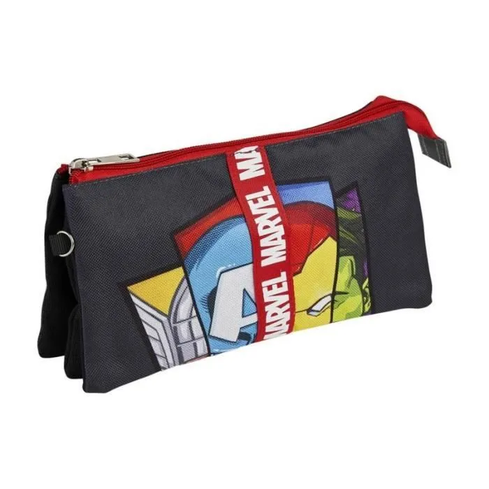 Trousse - MARVEL - Avengers - 3 Compartiments - Zippée - Mixte-0