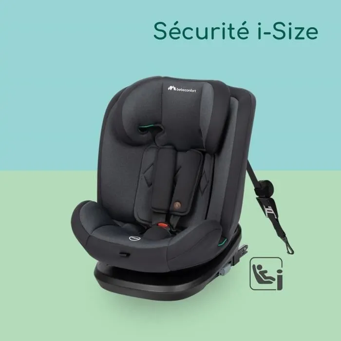 BEBECONFORT Siège auto EverFix i-Size évolutif, isofix, réhausseur, groupe 1/2/3, 15 mois à 10/12 ans, 76-150cm, 9-36kg Tinted Black-4